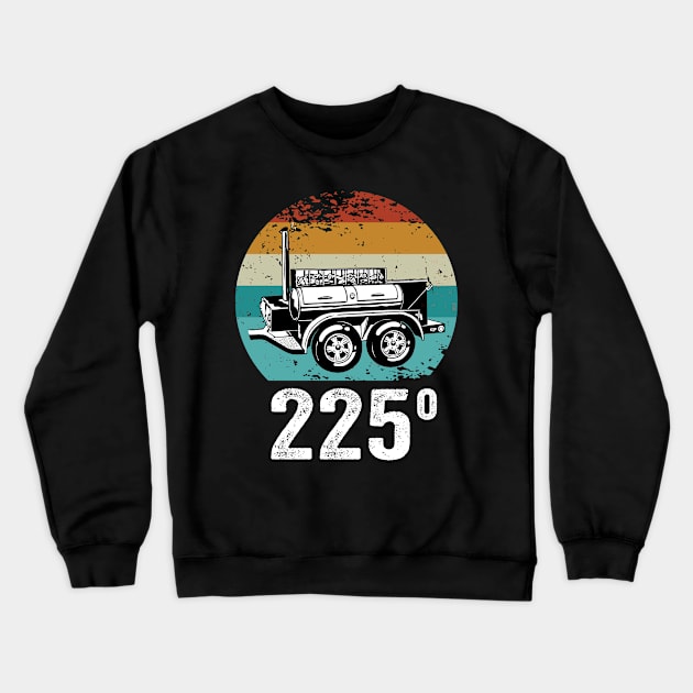 Funny Grilling Dad BBQ Season 225 Grill Master Crewneck Sweatshirt by Visual Vibes